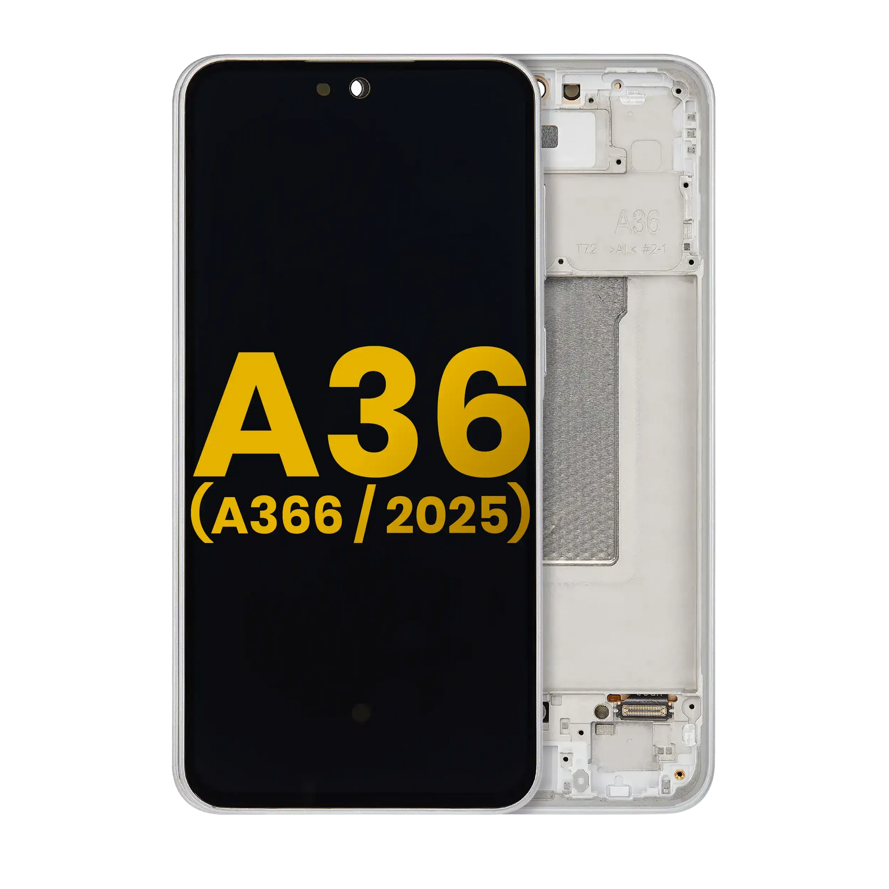 OLED Assembly With Frame Compatible For Samsung Galaxy A36 5G (A366 / 2025) (Refurbished) (Black)