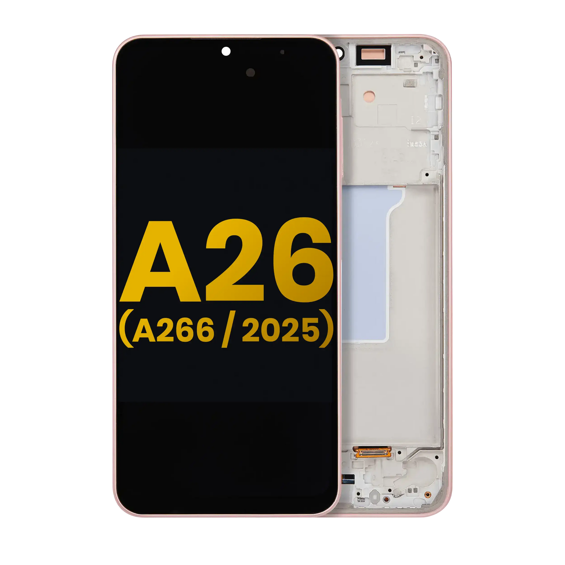 OLED Assembly With Frame Compatible For Samsung Galaxy A26 5G (A266 / 2025) (Refurbished) (Peach Pink)