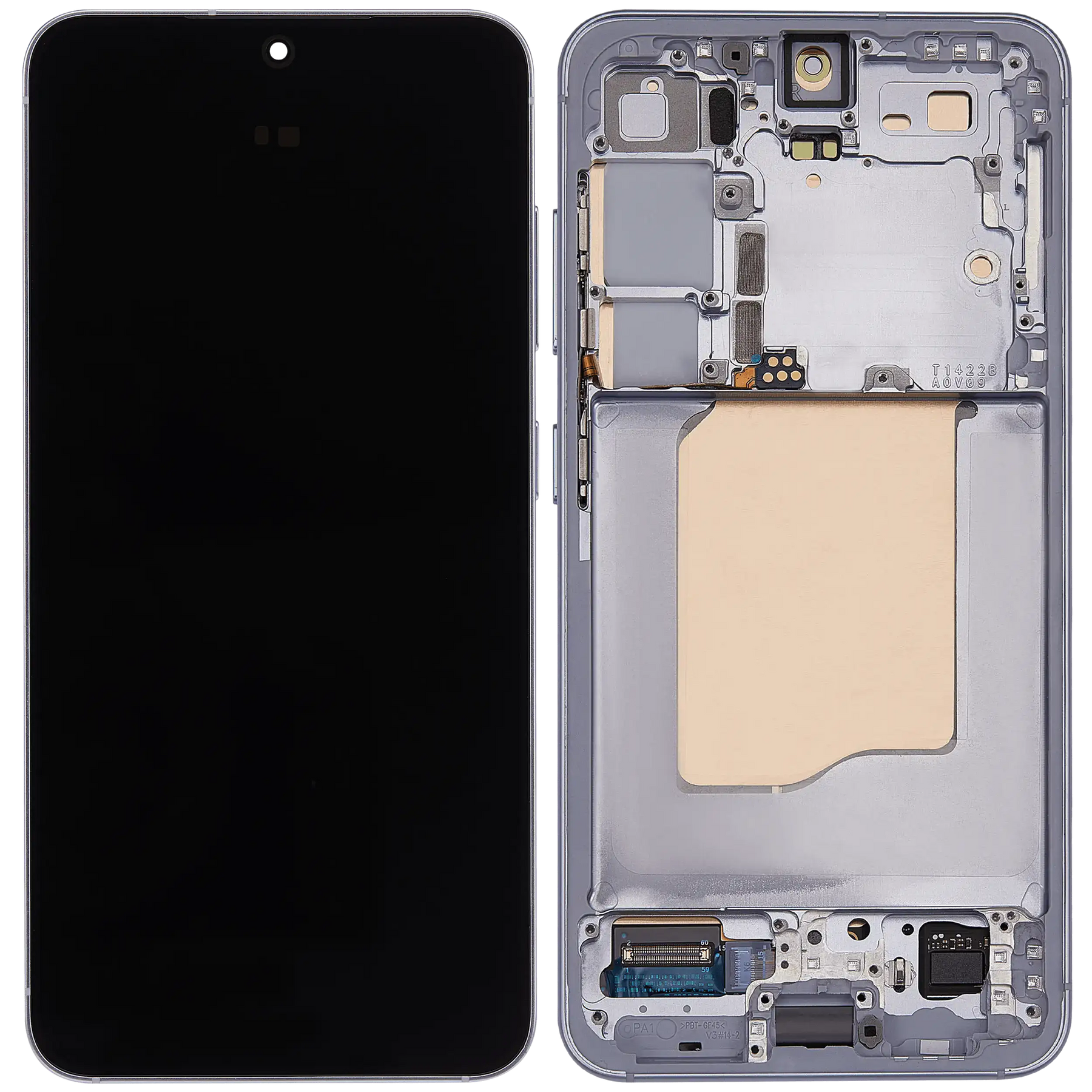 OLED Assembly With Frame Compatible For Samsung Galaxy S25 5G Replacement (US & International Version) (Refurbished) (Icy Blue)