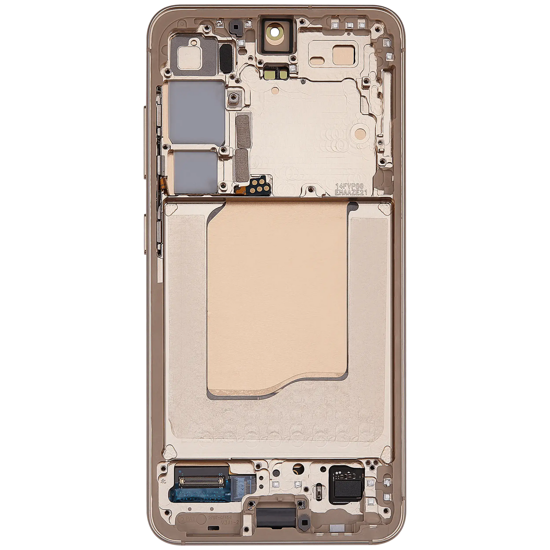 OLED Assembly With Frame Compatible For Samsung Galaxy S25 5G Replacement (US & International Version) (Refurbished) (Pink Gold)