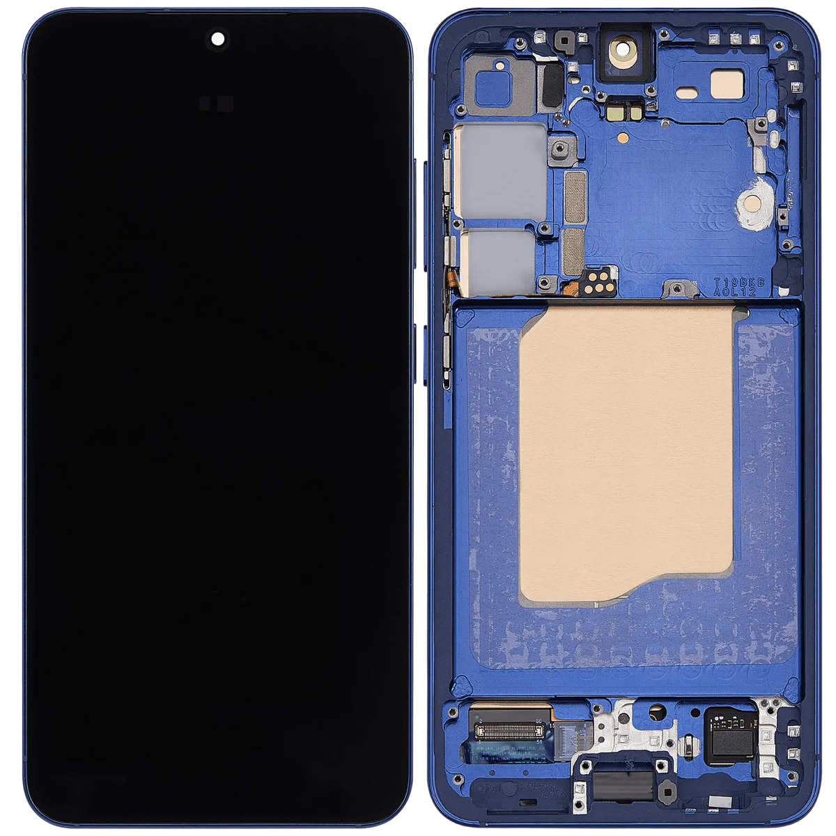 OLED Assembly With Frame Compatible For Samsung Galaxy S25 5G Replacement (US & International) (Refurbished) (Navy)