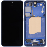 OLED Assembly With Frame Compatible For Samsung Galaxy S25 5G Replacement (US & International) (Refurbished) (Navy)