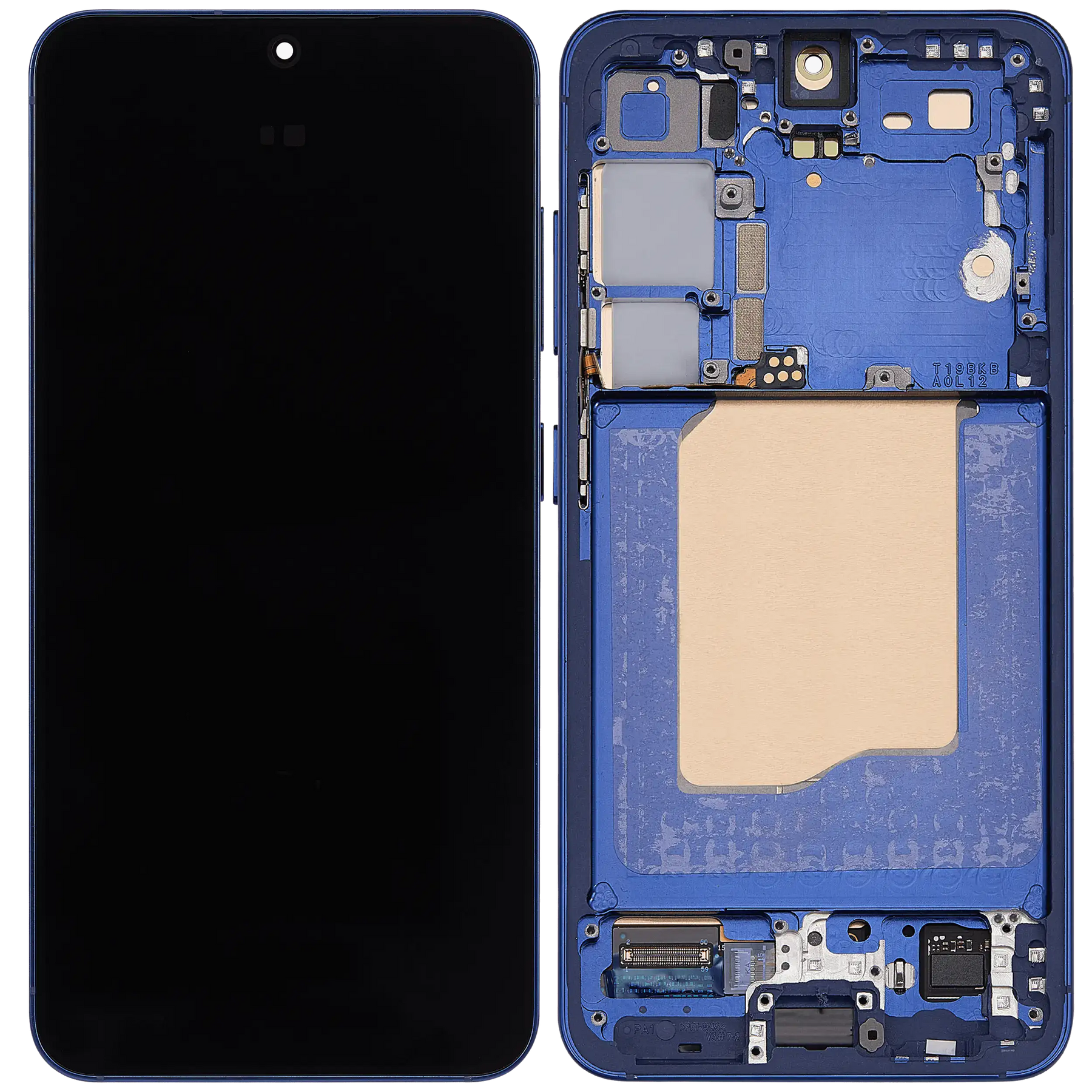 OLED Assembly With Frame Compatible For Samsung Galaxy S25 5G Replacement (US & International) (Refurbished) (Navy)