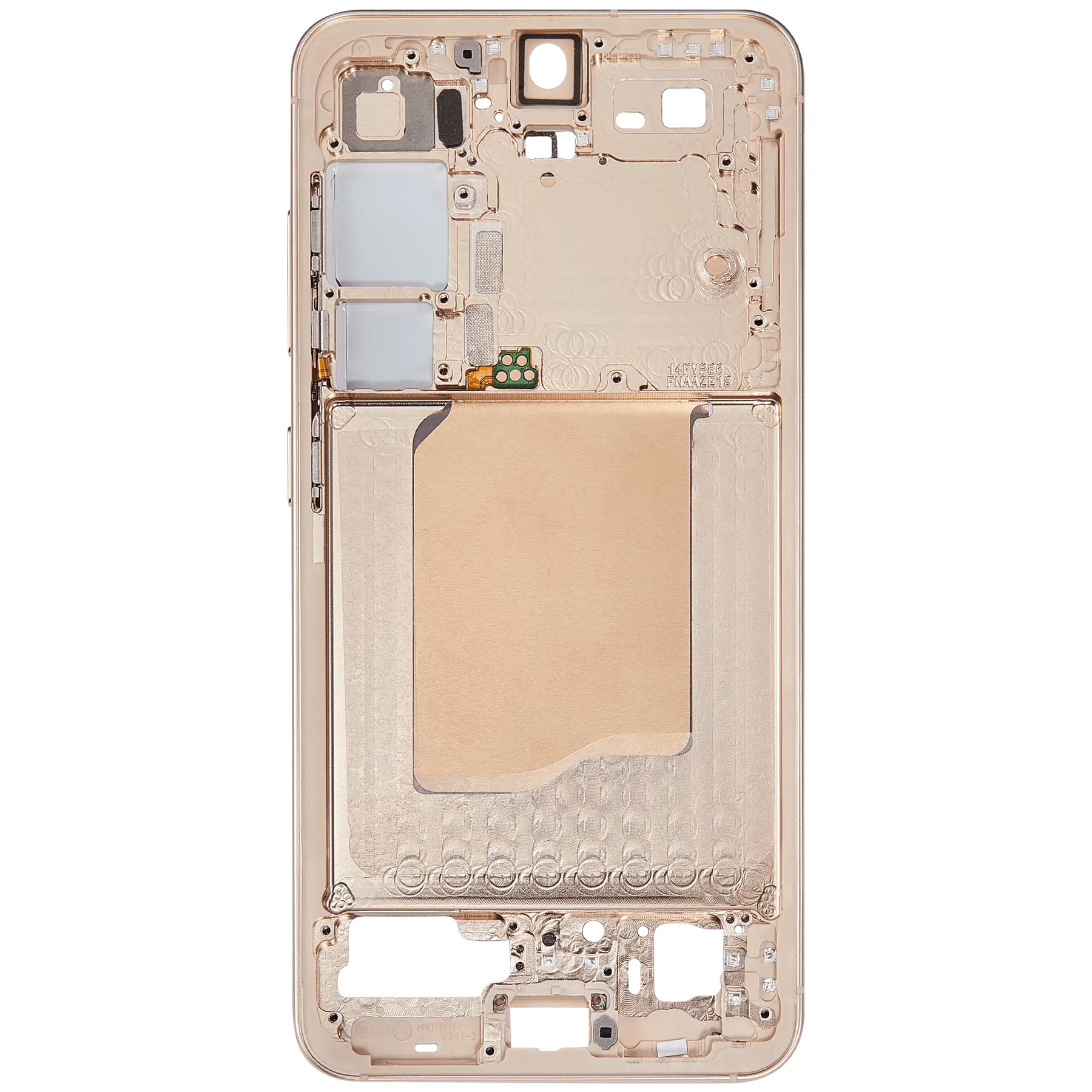 Mid-Frame Housing Compatible For Samsung Galaxy S25 5G Replacement  (US & International Version) (Pink Gold)