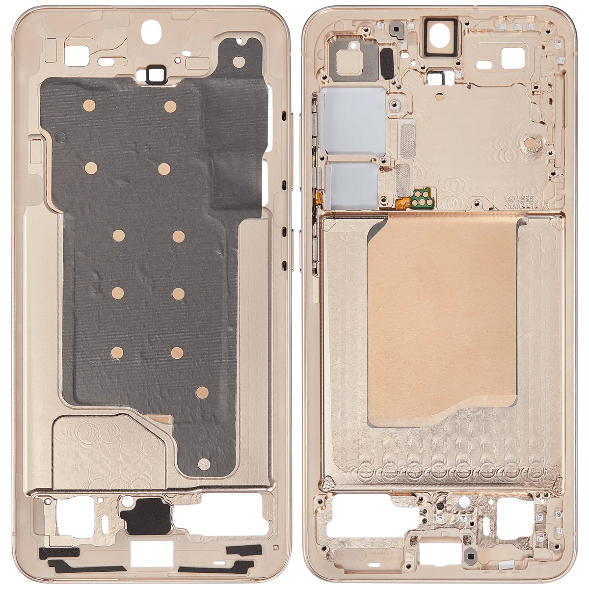 Mid-Frame Housing Compatible For Samsung Galaxy S25 5G Replacement  (US & International Version) (Pink Gold)