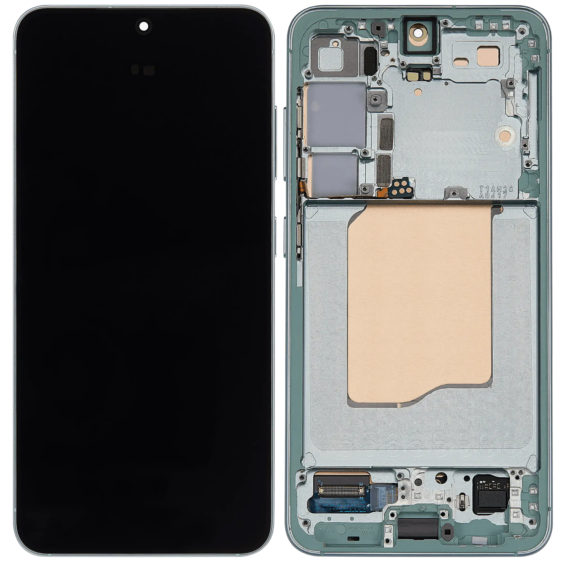 Replacement OLED Assembly With Frame Compatible For Samsung Galaxy S25 5G by Macfactory.in (US & International) (Service Pack) (Mint)