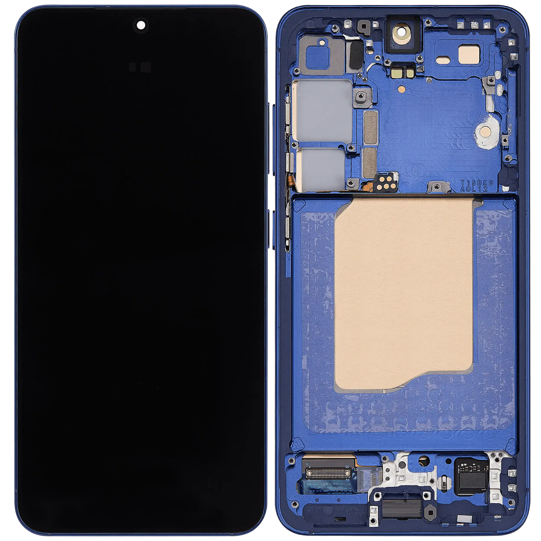 OLED Assembly With Frame Compatible For Samsung Galaxy S25 5G Replacement (US & International) (Service Pack) (Navy)