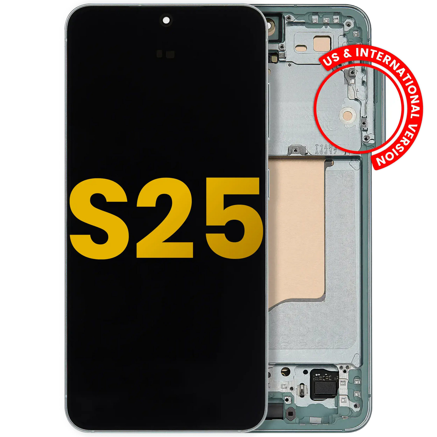 Replacement OLED Assembly With Frame Compatible For Samsung Galaxy S25 5G (US & International) (Refurbished) (Mint)