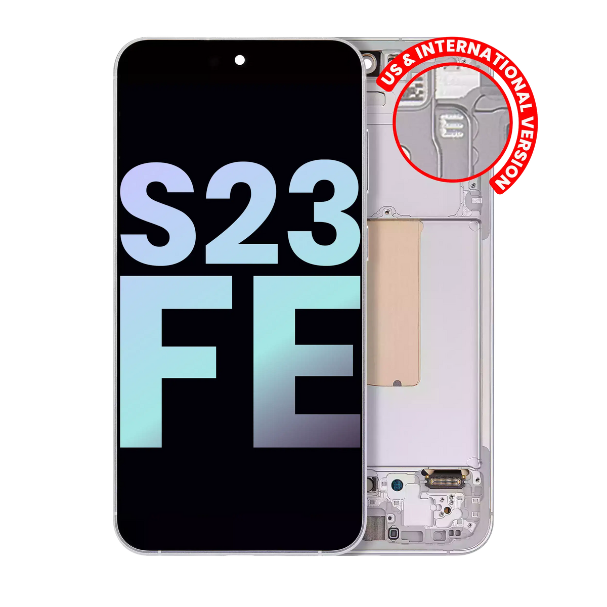 OLED Assembly With Frame Compatible For Samsung Galaxy S23 FE 5G (US & International Version) (Service Pack) (Mint / Cream / Purple / Indigo / Tangerine)