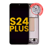 OLED Assembly With Frame Compatible For Samsung Galaxy S24 Plus 5G (US & International Version) (Refurbished) (Amber Yellow)