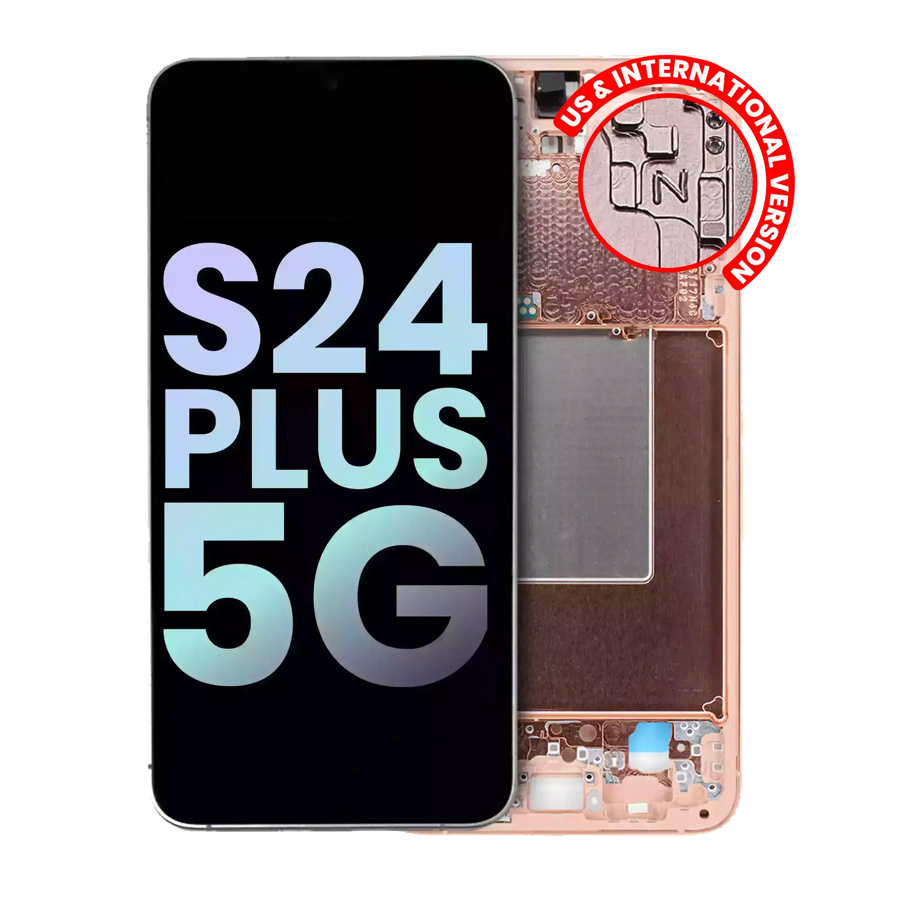 OLED Assembly With Frame Compatible For Samsung Galaxy S24 Plus 5G (US & International Version) (Service Pack) (Sandstone Orange)