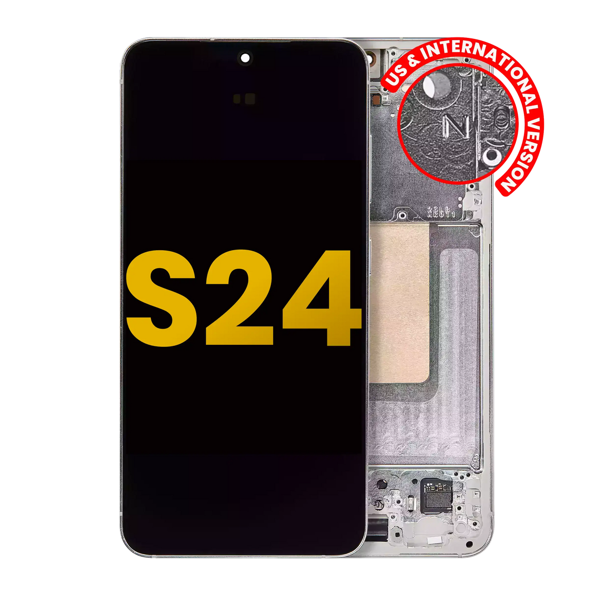 OLED Assembly With Frame Compatible For Samsung Galaxy S24 5G (US & International Version) (Refurbished) (Jade Green)