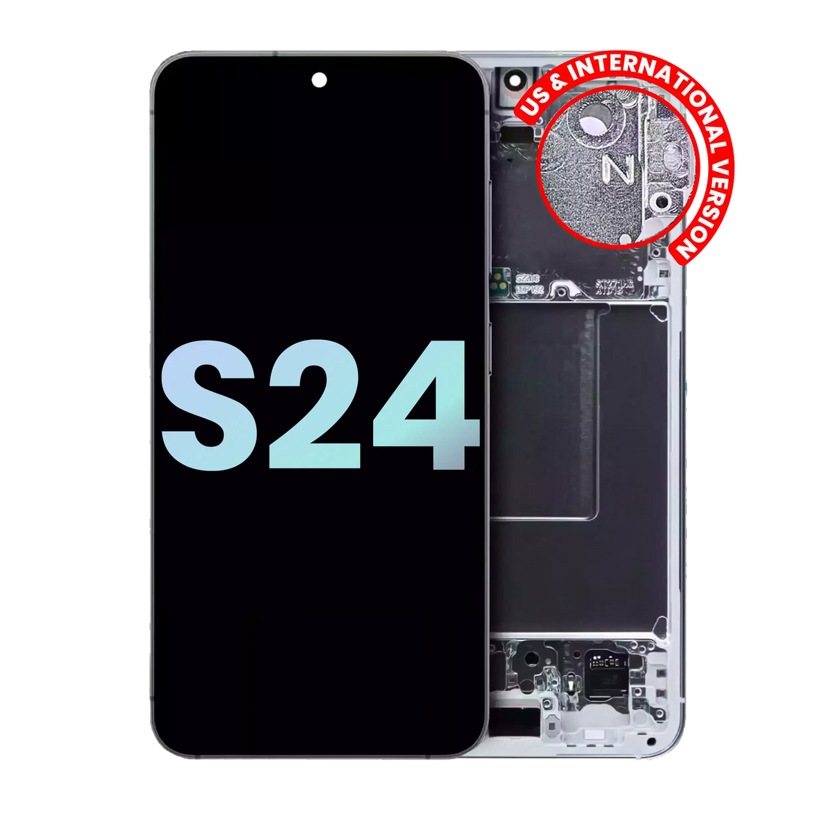 OLED Assembly With Frame Compatible For Samsung Galaxy S24 5G (US & International Version) (Service Pack) (Marble Grey)