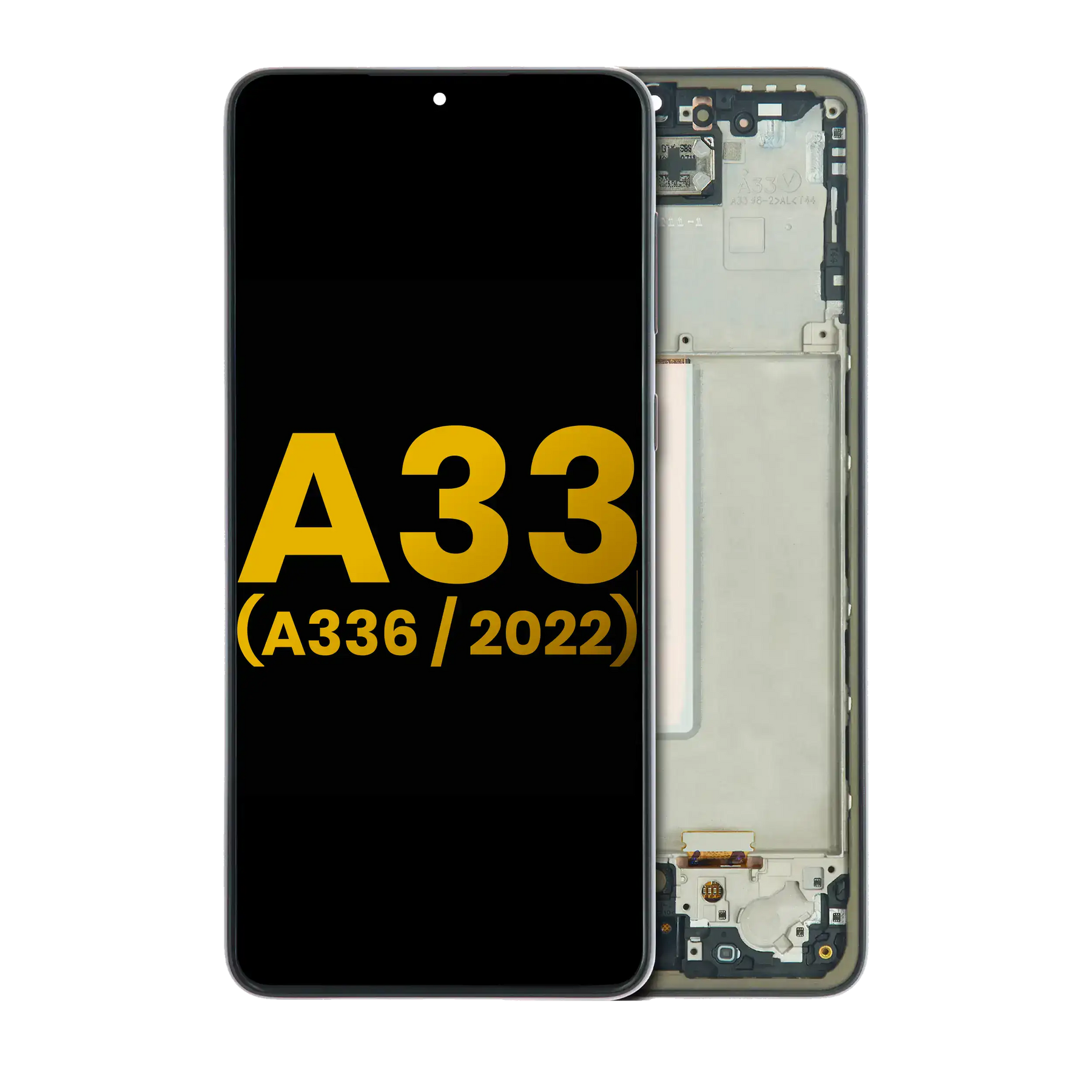 LCD Assembly With Frame Compatible For Samsung Galaxy A33 5G (A336 / 2022) (Refurbished) (Black)