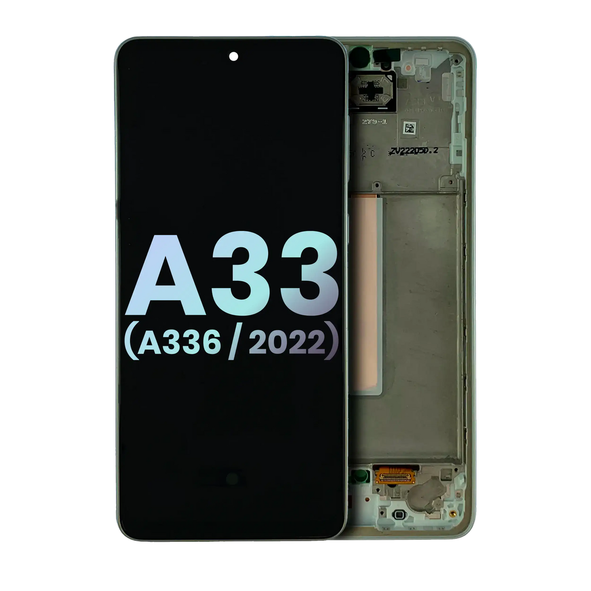 OLED Assembly With Frame Compatible For Samsung Galaxy A33 5G (A336 / 2022) (Service Pack) (Awesome White)