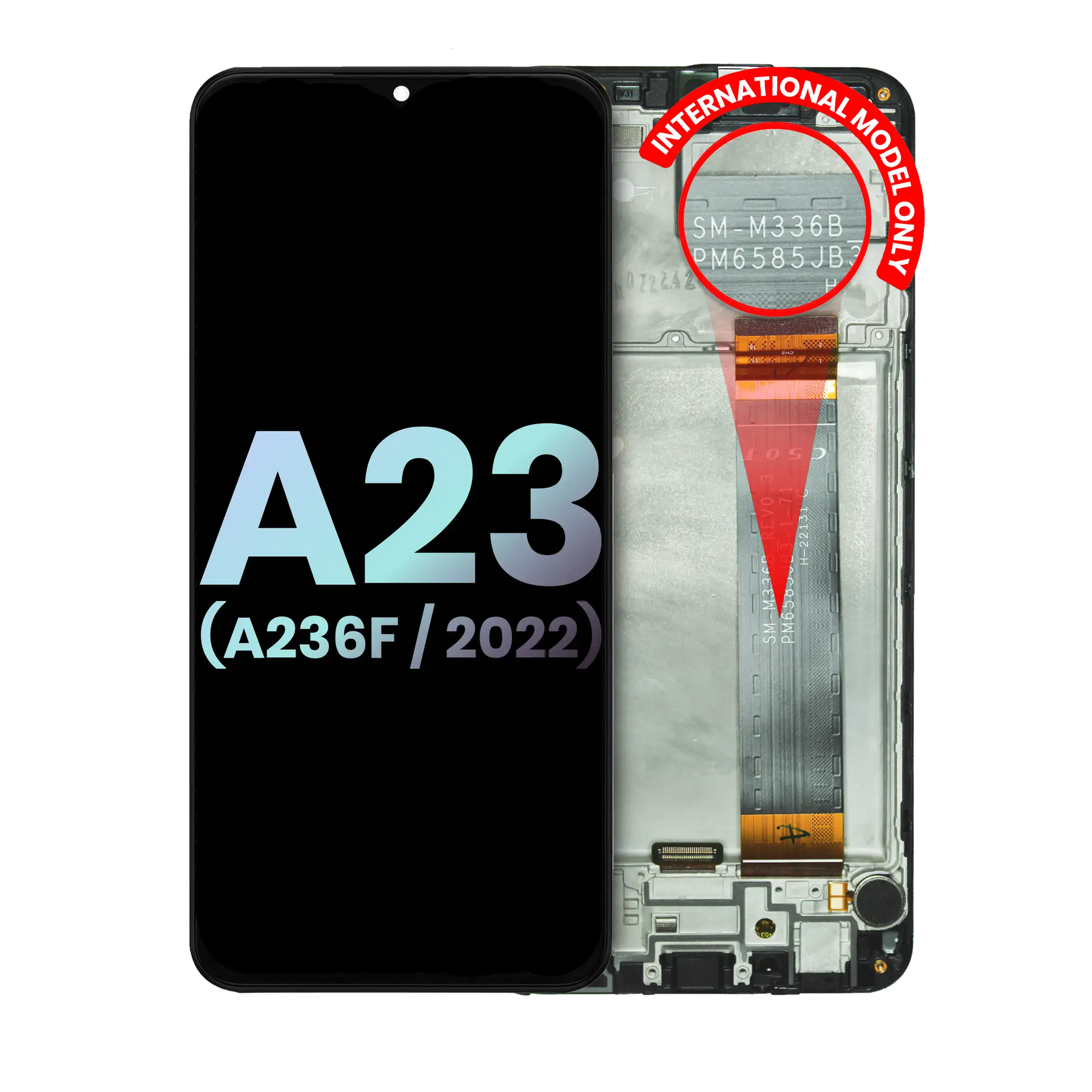 LCD Assembly With Frame Compatible For Samsung Galaxy A23 5G (A236F / 2022) (International Version) (Service Pack) (All Colors)