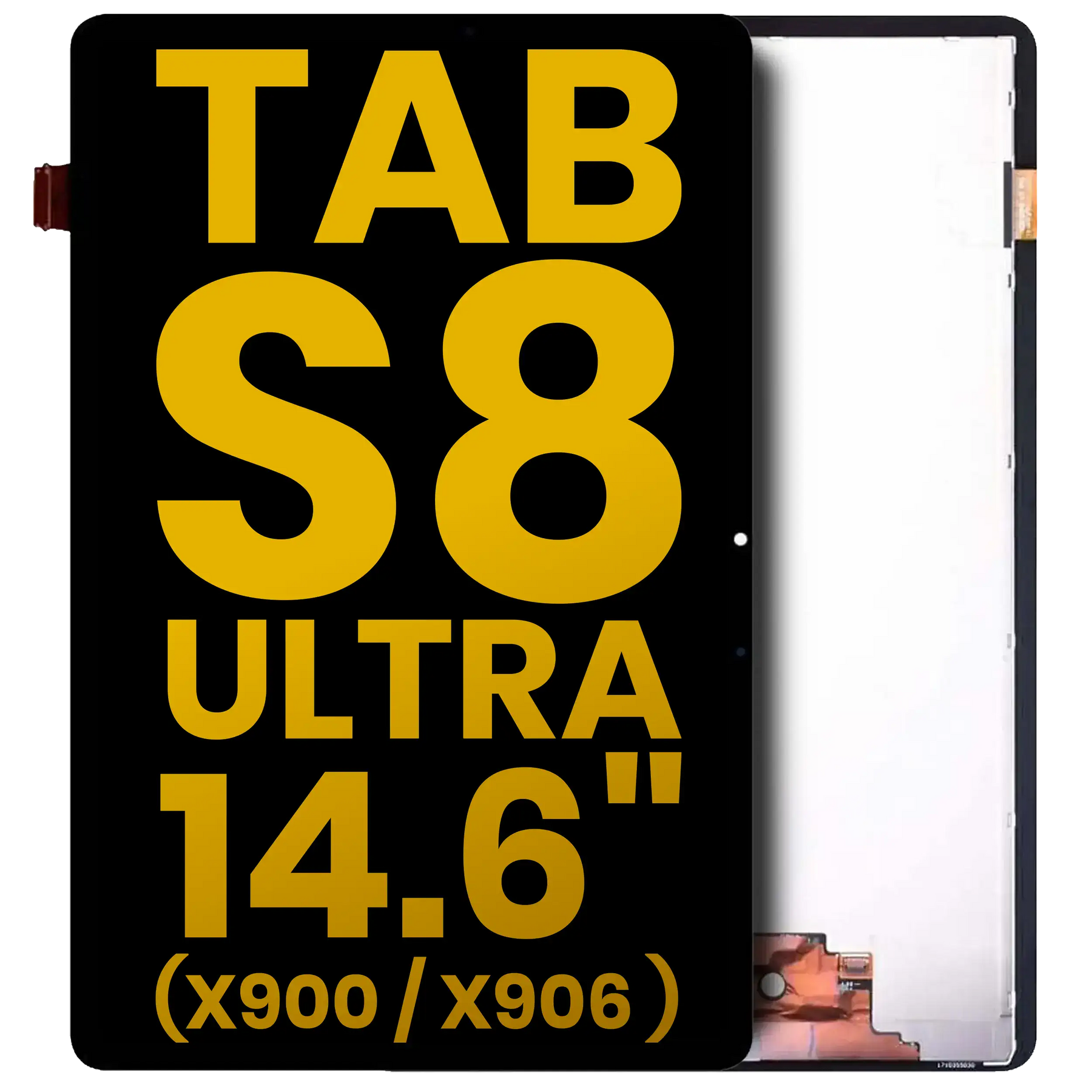 OLED Assembly Without Frame Compatible For Samsung Galaxy Tab S8 Ultra 14.6" (X900 / X906 ) (2022) (Refurbished) (Black)