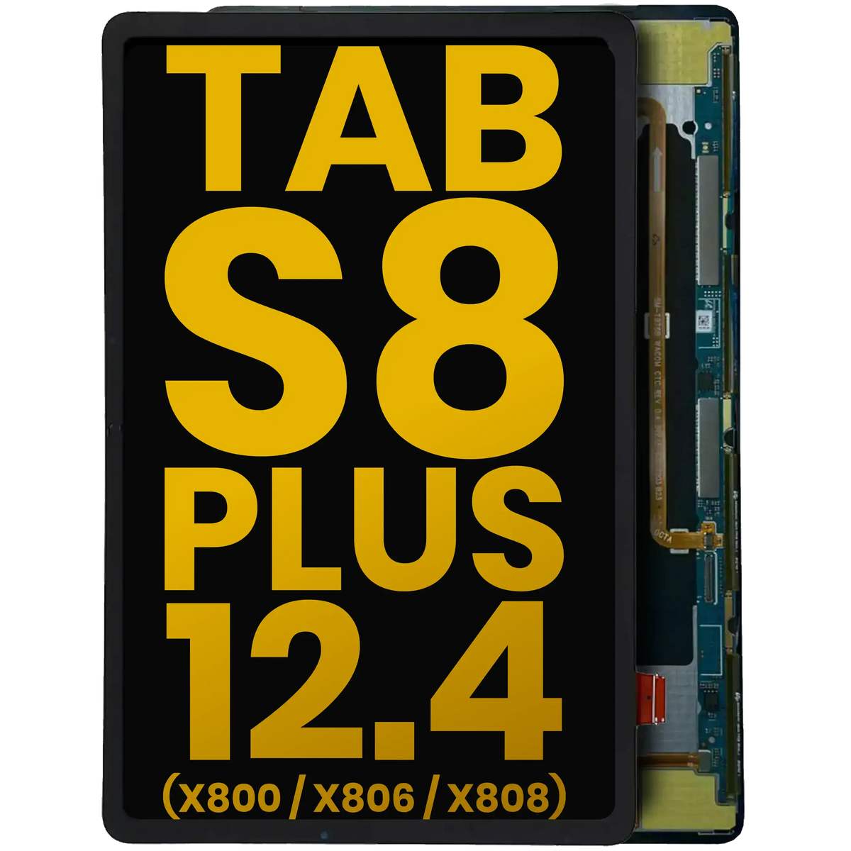 OLED Assembly Without Frame Compatible For Samsung Galaxy Tab S8 Plus 12.4" (X800 / X806 / X808) ( 2022) (Refurbished) (Black)