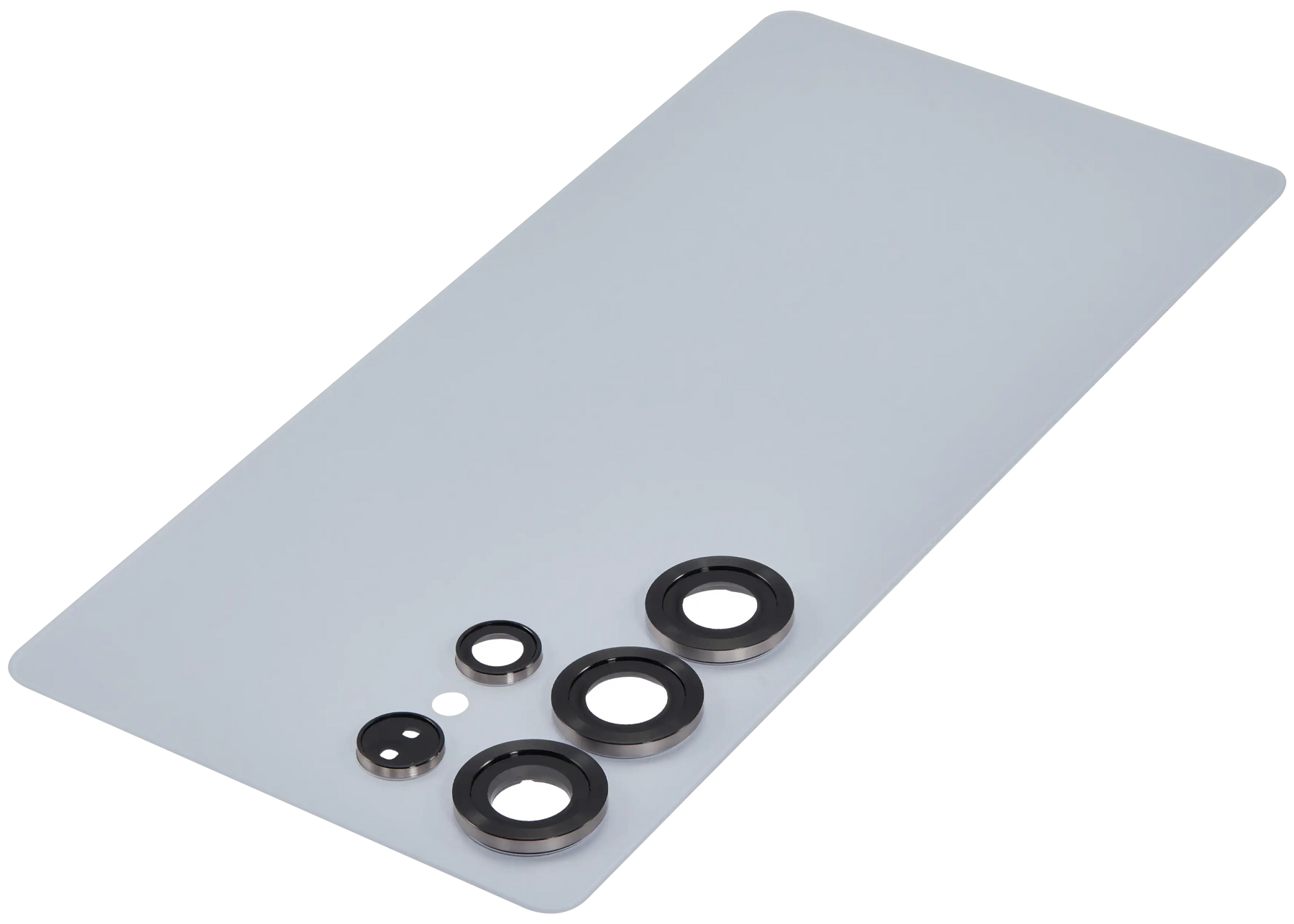 Back Cover Glass With Camera Lens Compatible For Samsung Galaxy S25 Ultra 5G (No Logo) (Vemake) (Titanium Silver Blue)