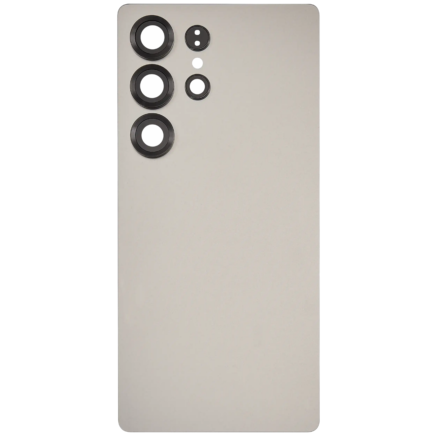 Back Cover Glass With Camera Lens Compatible For Samsung Galaxy S25 Ultra 5G (No Logo) (Vemake) (Titanium Gray)