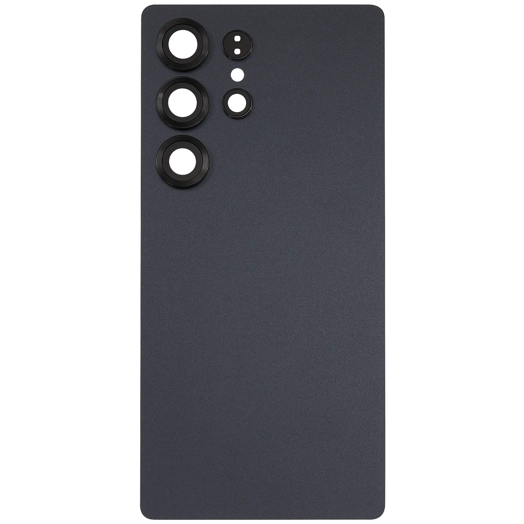 Back Cover Glass With Camera Lens Compatible For Samsung Galaxy S25 Ultra 5G (No Logo) (Vemake) (Titanium Jet Black)