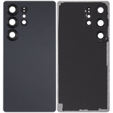 Back Cover Glass With Camera Lens Compatible For Samsung Galaxy S25 Ultra 5G (No Logo) (Vemake) (Titanium Jet Black)