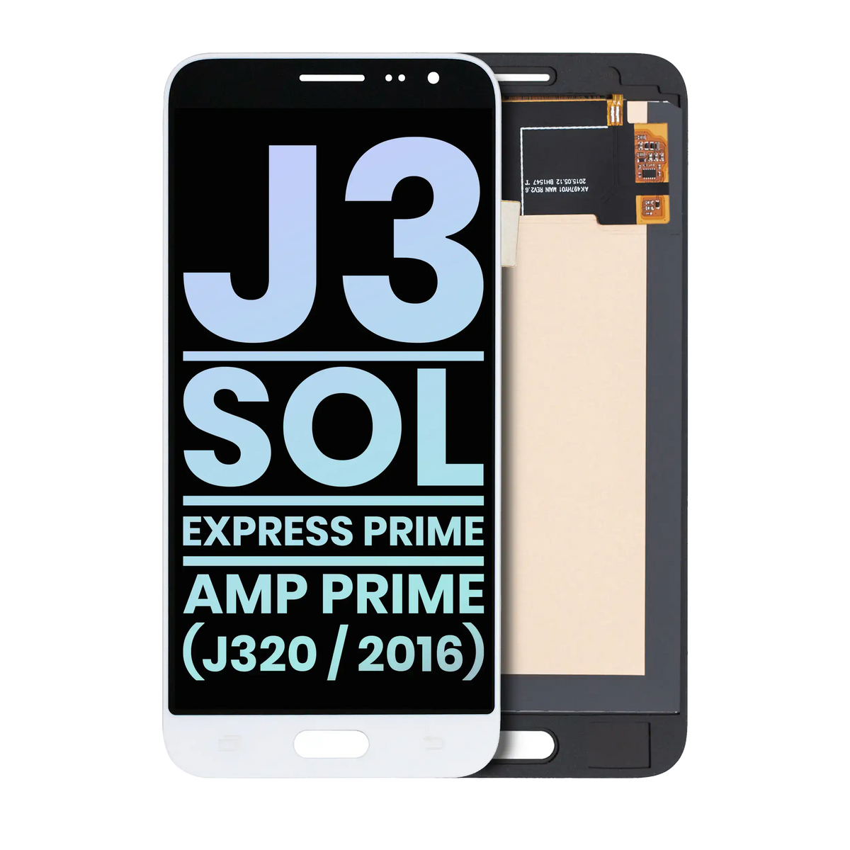 OLED Assembly Without Frame Compatible For Samsung Galaxy J3 / Sol 4G / Express Prime / Amp Prime (J320 / 2016) (Service Pack) (White)