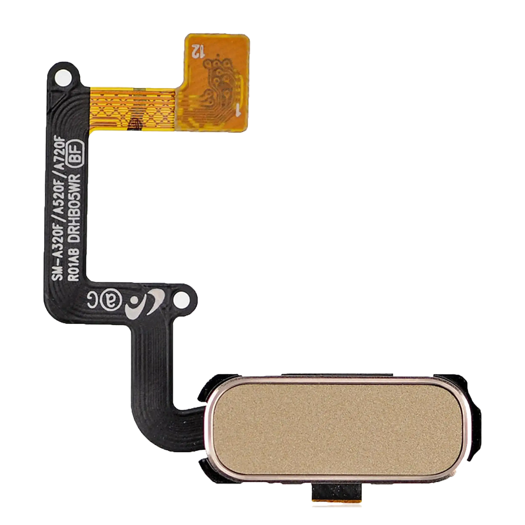 Fingerprint Reader With Flex Cable Compatible For Samsung Galaxy A3 (A320 / 2017) / A5 (A520 / 2017) / A7 (A720 / 2017) (Gold)