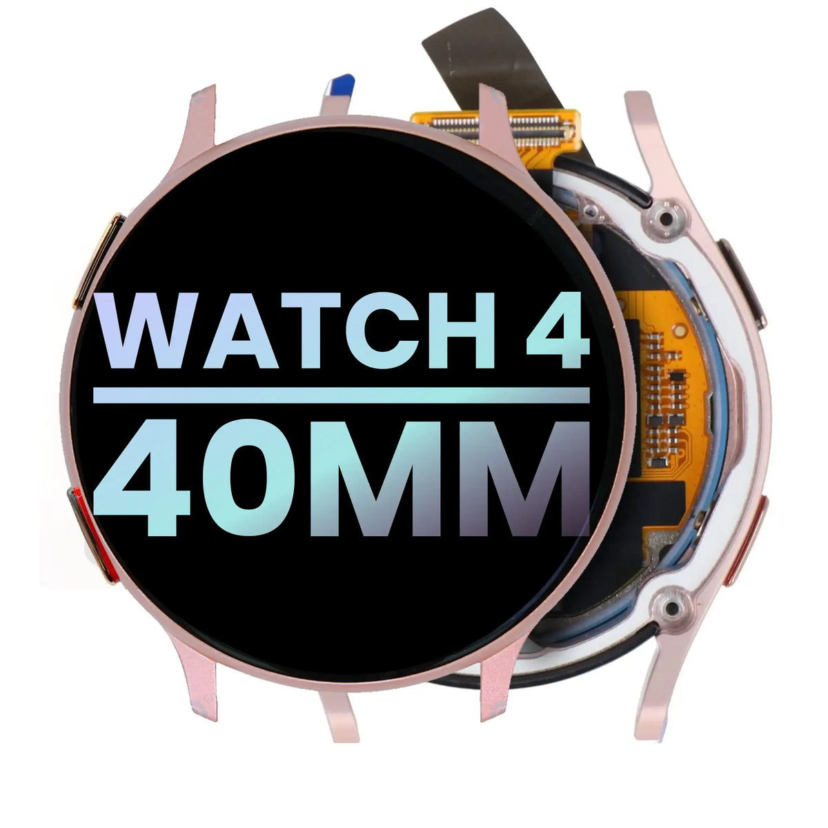 LCD Assembly Compatible For Samsung Galaxy Watch 4 (40mm) (LTE Version) (Service Pack) (Pink)