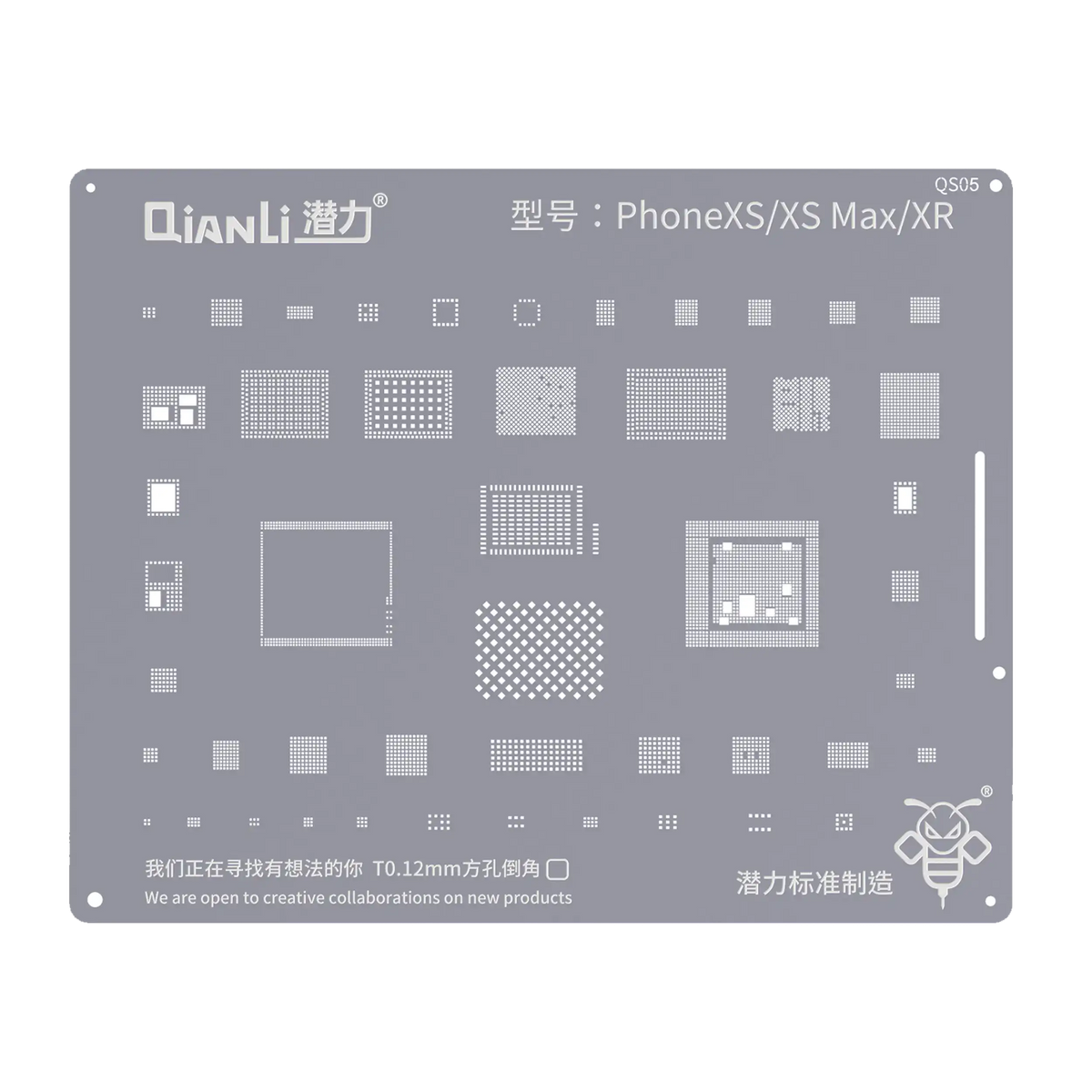 Bumblebee Stencil (QS05) For iPhone XR / XS / XS Max (Qianli)