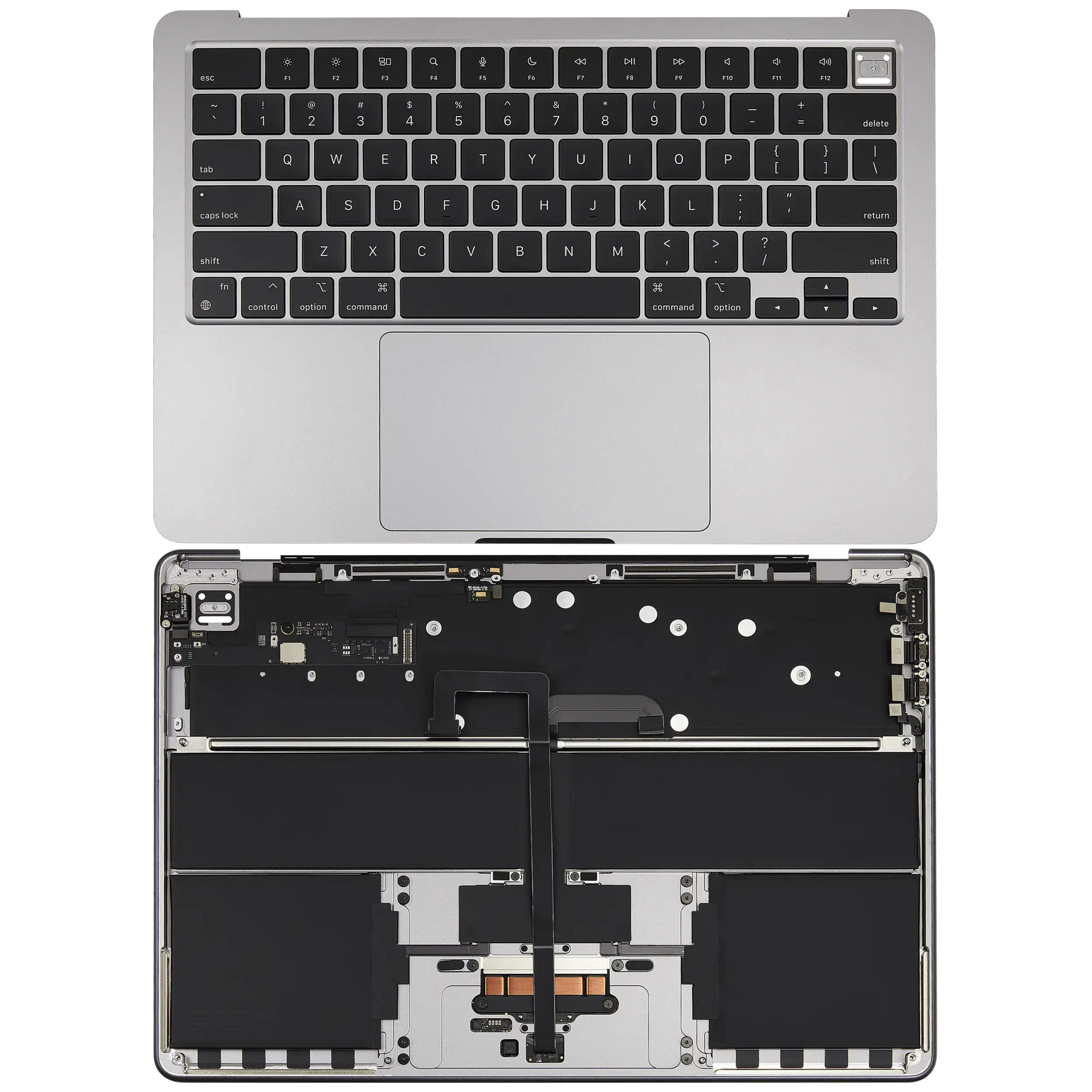 Top Case Assembly With Battery And Keyboard Compatible For MacBook Air 13" (A3113 / Mid 2024) (Space Gray) (US Keyboard)