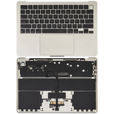 Top Case Assembly With Battery And Keyboard Compatible For MacBook Air 13" (A3113 / Mid 2024) (Starlight) (US Keyboard)