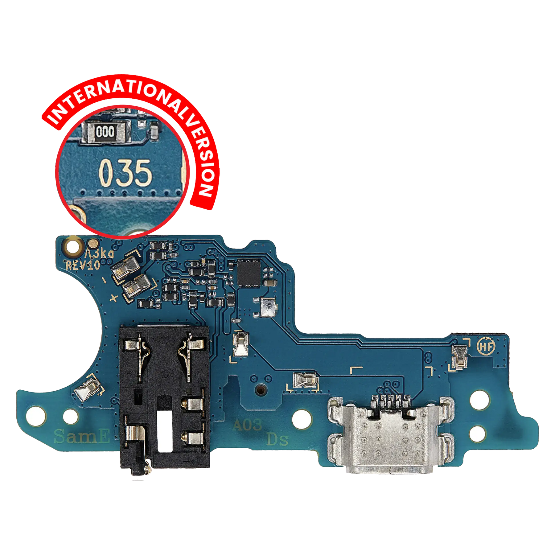 Charging Port Board With Headphone Jack Compatible For Samsung Galaxy A03 (A035 / 2021) (International Version) (Premium)