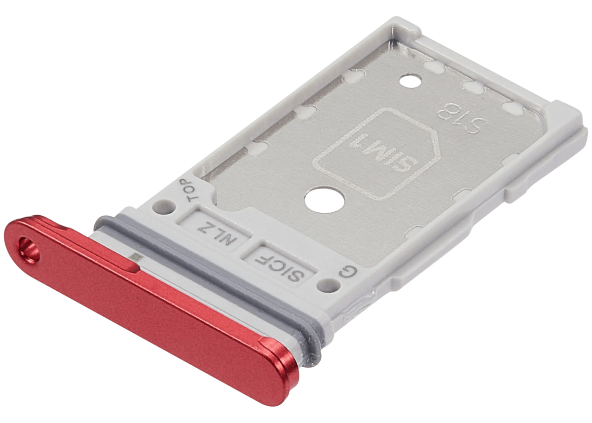 Dual Sim Card Tray Compatible For Samsung Galaxy S25 / S25 Plus (Premium) (Coral Red)