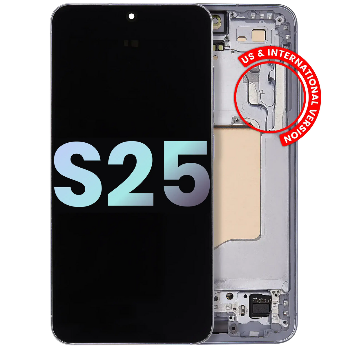 OLED Assembly With Frame Compatible For Samsung Galaxy S25 5G (US & International) (Service Pack) (Ice Blue)