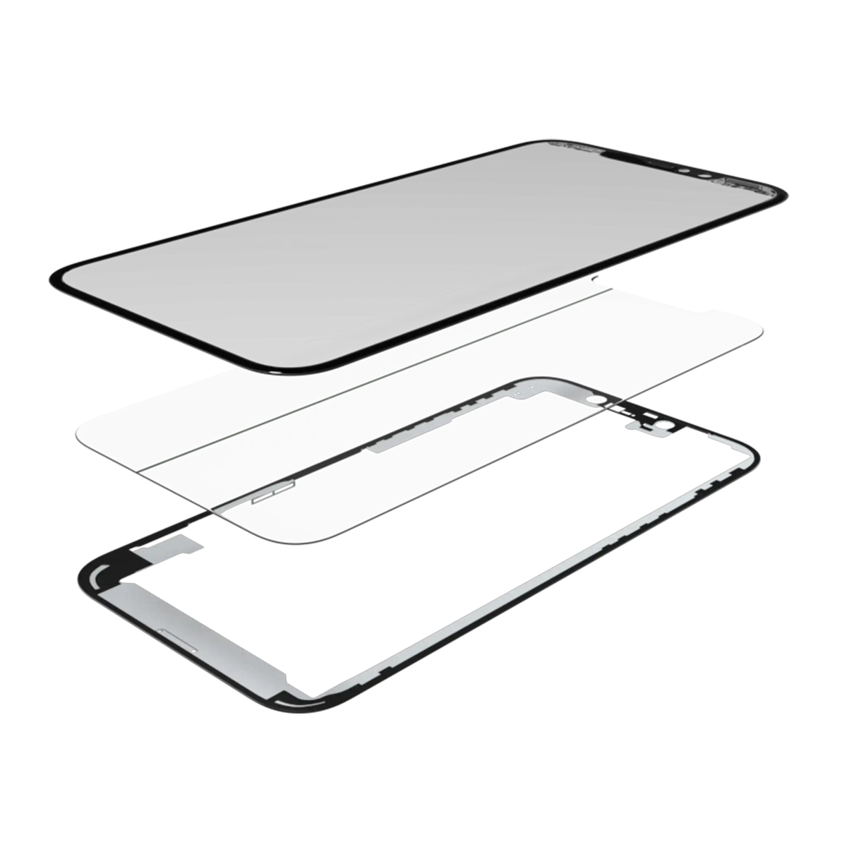 3 in 1 (Glass With OCA Pre-Installed + Frame) Compatible For iPhone 12 Mini (OCA Master)