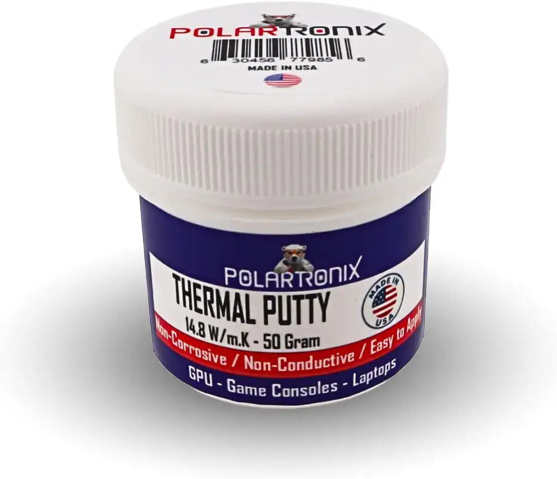 Thermal Putty 14.8 W/m·K Non-Conductive High-Performance Gap Filler (50g) for Laptop GPU / PS5 Xbox Series X/S / VRAM MOSFETs Coils (PolarTronix)