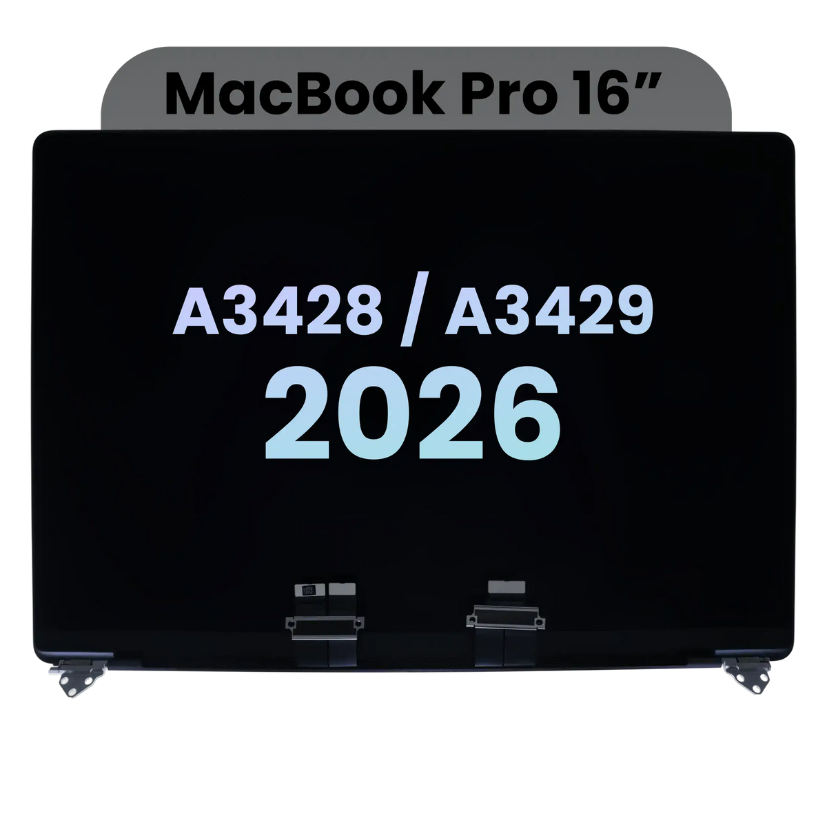 Complete LCD Display Assembly (Nano Texture) For MacBook Pro 16" A3428 / A3429 (2026) (Space Black) (Genuine OEM)