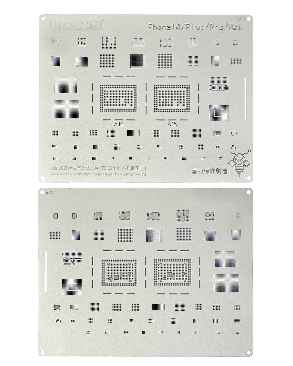 Bumblebee Stencil (QS209) For iPhone 14 / iPhone 14 Plus / iPhone 14 Pro / iPhone 14 Pro Max (Qianli)