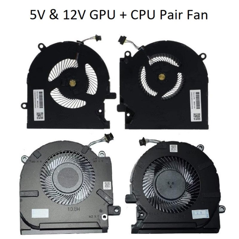 Fan For HP OMEN 15-EK, 15-EN, Series TPN-Q236 Radiator CPU GPU Cooling Fan 5V & 12V
