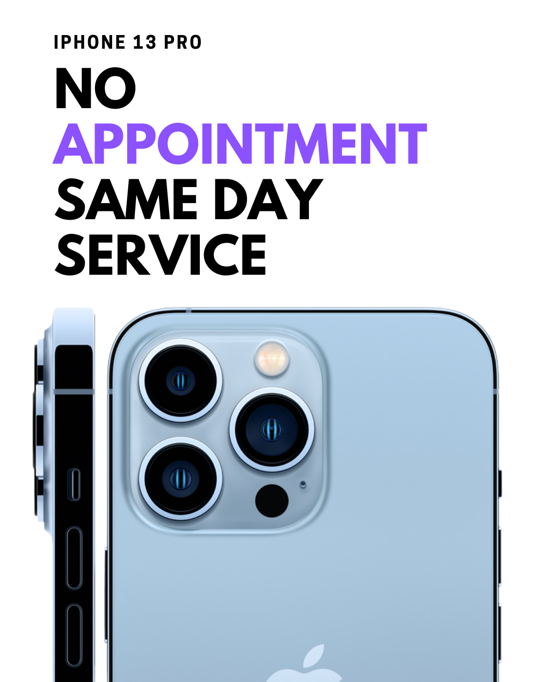 No Appointment Same Day Service