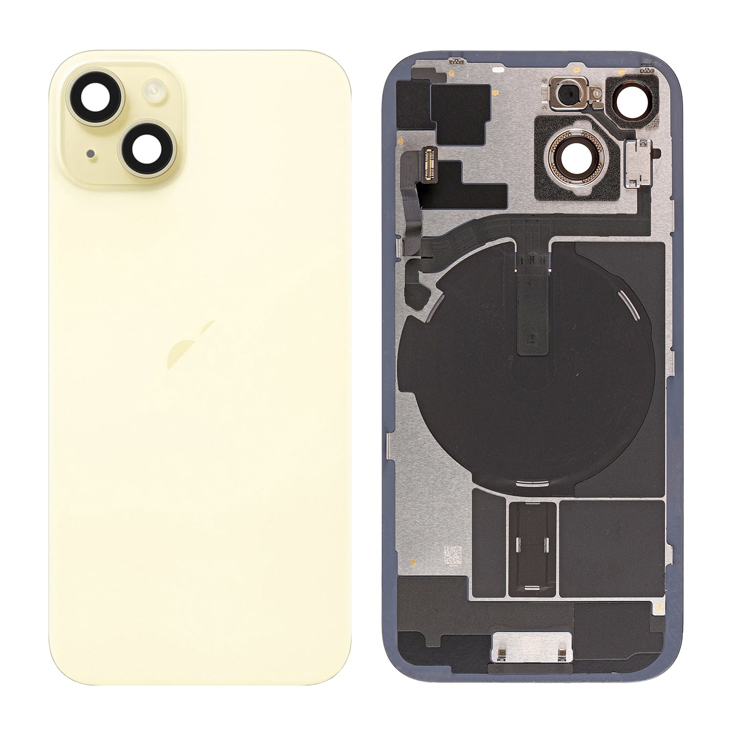 Replacement For iPhone 15 Back Cover Glass With Back Panel Frame-Yello