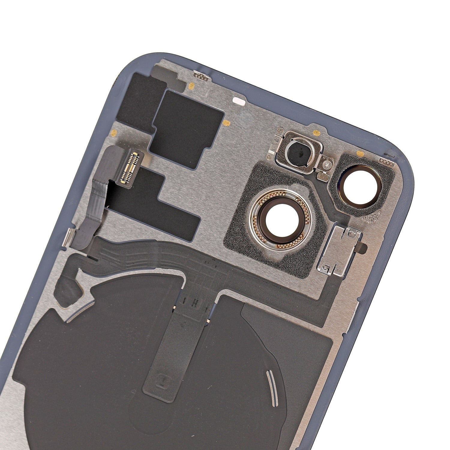 Replacement For iPhone 15 Back Cover Glass With Back Panel Frame-Yellow