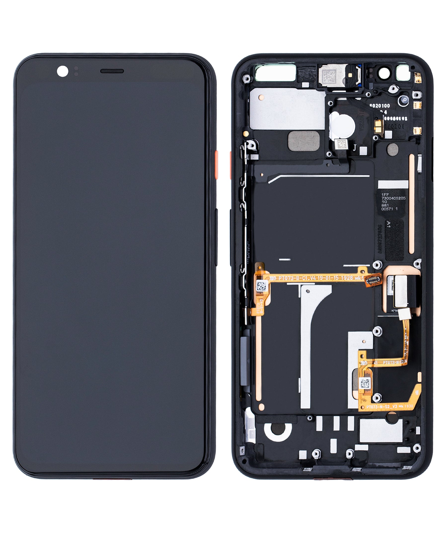 Replacement OLED Assembly With Frame Compatible For Google Pixel 4 (Refurbished) (Oh So Orange Power Button)