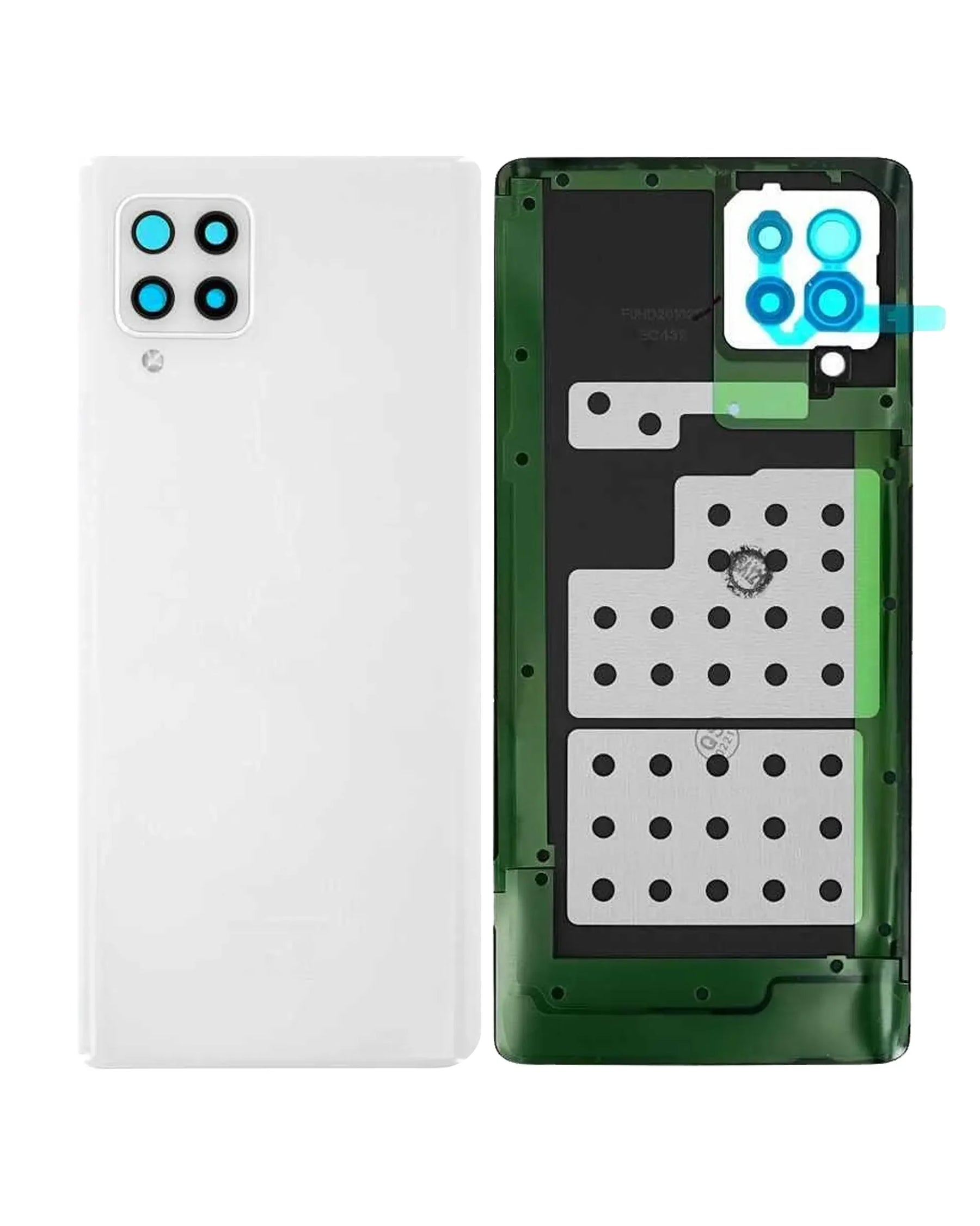 Back Cover Glass With Camera Lens Compatible For Samsung Galaxy A42 5G (A426 / 2020) (Service Pack) (Prism Dot White)