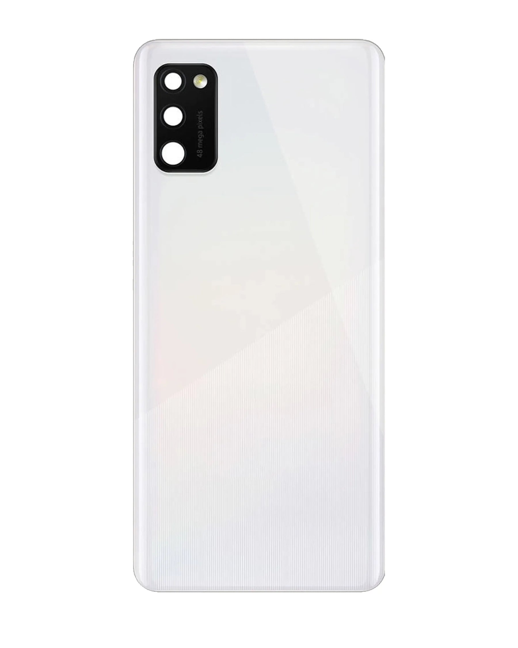 Back Cover Glass With Camera Lens Compatible For Samsung Galaxy A41 (A415 / 2020) (Service Pack) (Prism Crush Silver)