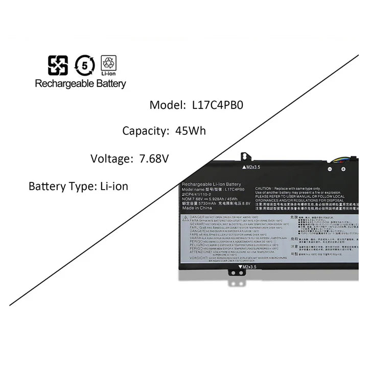 lenovo L17M4PB0 L17M4PB2 Battery For Lenovo Flex 6-14IKB 14ARR IdeaPad 530S-14ARR 530S-14IKB 530S-15IKB XiaoXin Air 14IKBR 14IWL 15IKBR 15ARR 15IWL L17C4PB2 5B10Q16066 5B10Q16067 5B10Q22883 Series laptop's