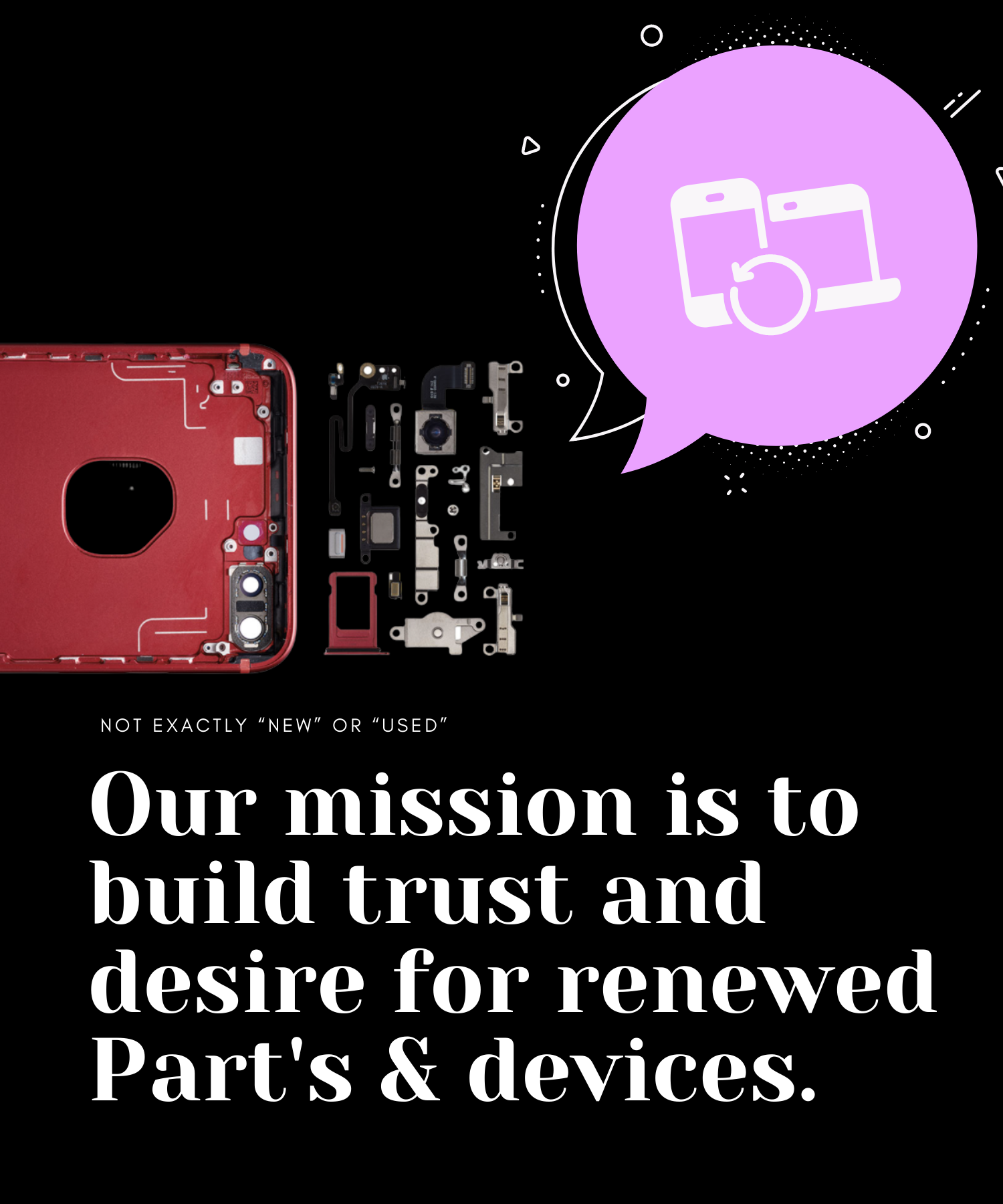 Our mission is to build trust for renewed parts & devices