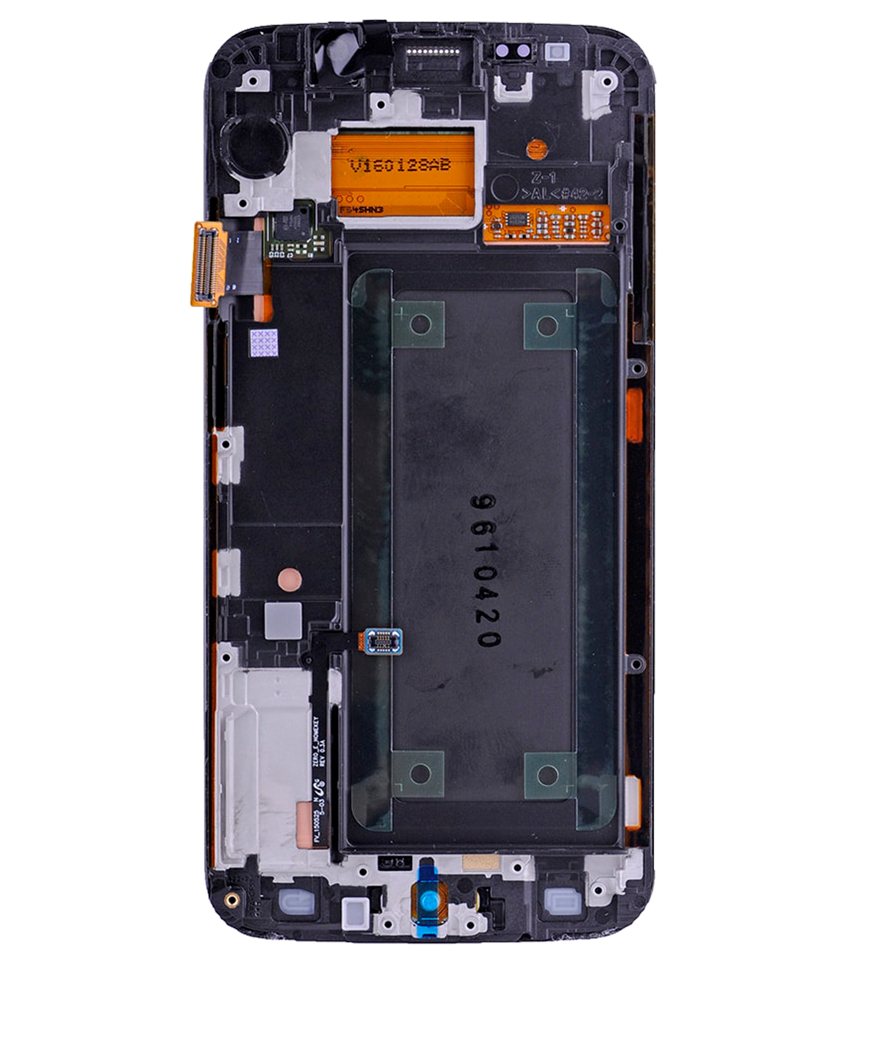 OLED Assembly With Frame Compatible For Samsung Galaxy S6 Edge Replacement (CDMA: Verizon / Sprint) (Service Pack) (Black Sapphire)