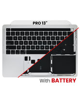 SILVER TOP CASE ASSEMBLY WITH KEYBOARD AND BATTERY FOR MACBOOK PRO 13" M1 A2338 (LATE 2020)